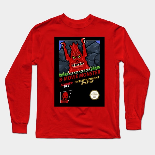 B-Movie Monster Retro 8Bit Horror Game T-Shirt #2 T-Shirt Long Sleeve T-Shirt by WithoutYourHead